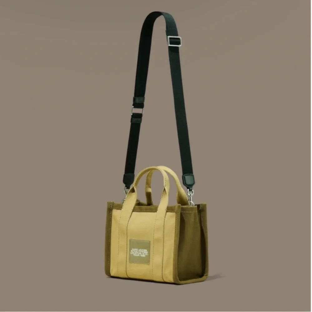 Marc Jacobs Canvas Tote in Tan with White Logo